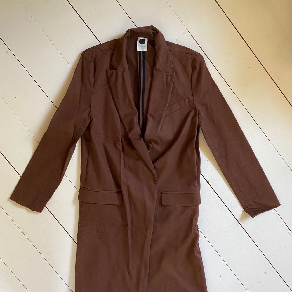 Assembly New York LA Long Brown Coat